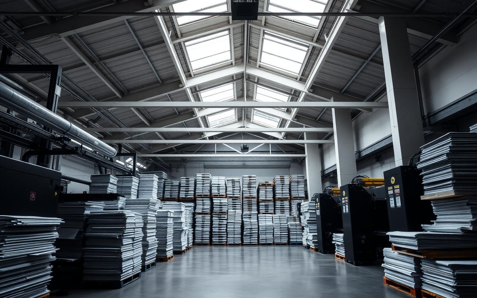 Nave industrial das instalações da AGIR em Camarate